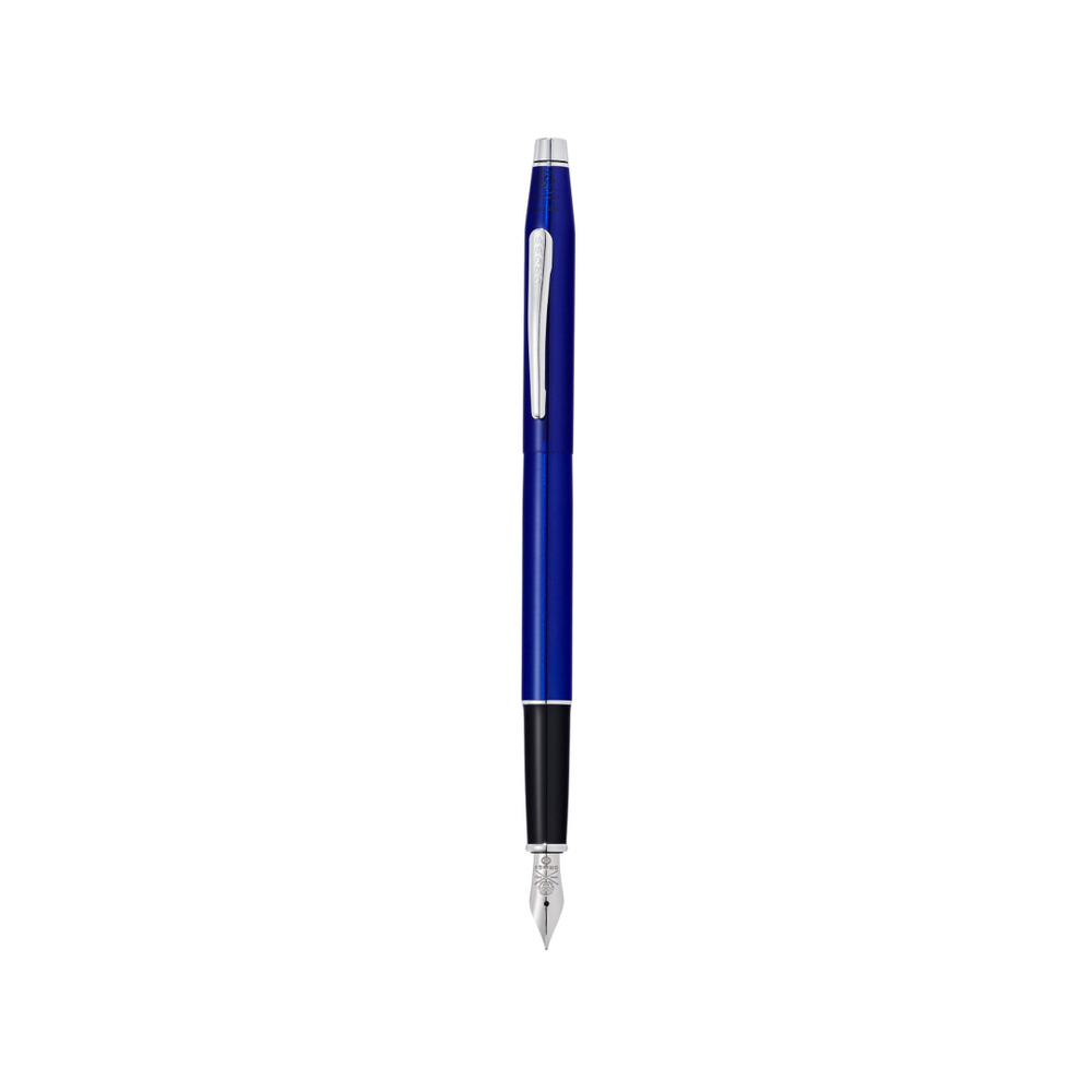 Cross Classic Century Translucent Blue Lacquer Fountain Pen — Cross fountain pen — precision nib writing instrument, at Cityluxe Singapore stationery store