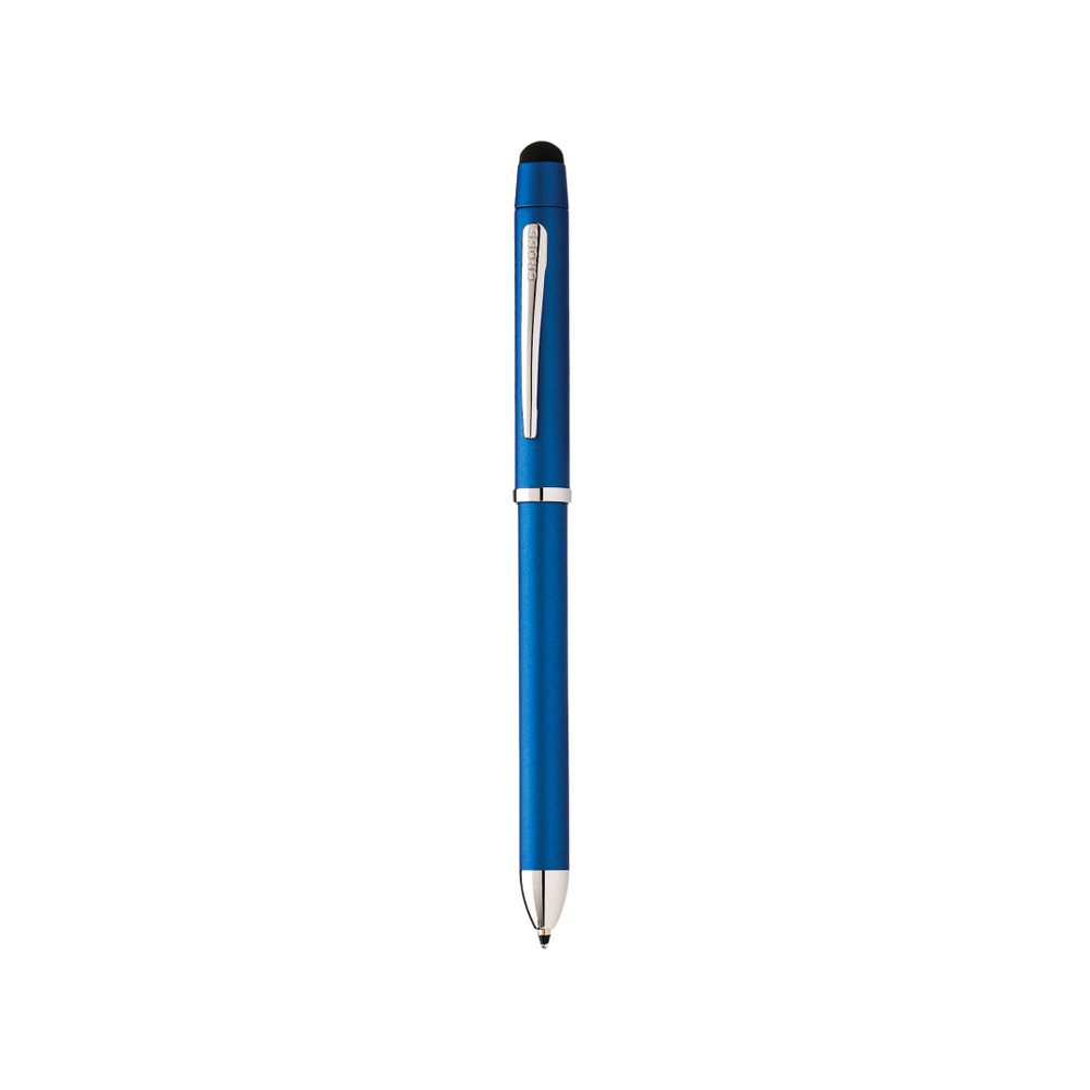 Cross Tech3+ Metallic Blue Multifunction Pen — Cross ballpoint pen — reliable smooth-writing everyday pen, at Cityluxe Singapore
