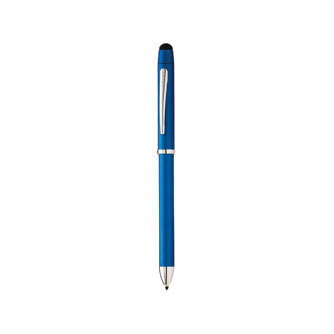 Cross Tech3+ Metallic Blue Multifunction Pen — Cross ballpoint pen — reliable smooth-writing everyday pen, at Cityluxe Singapore