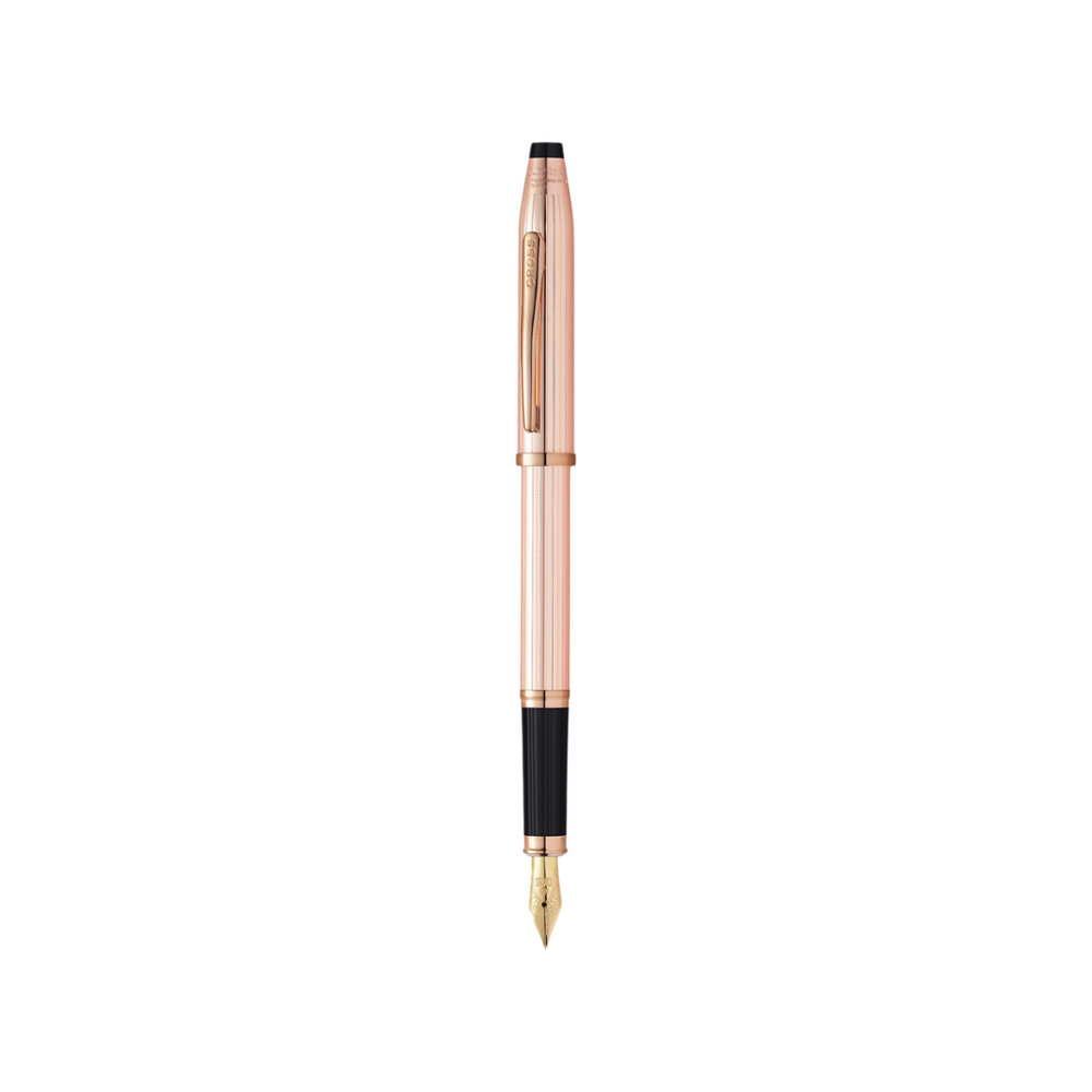 Cross Century II Fountain Pen in 14k Rose Gold — Cross fountain pen — precision nib writing instrument, at Cityluxe Singapore stationery store