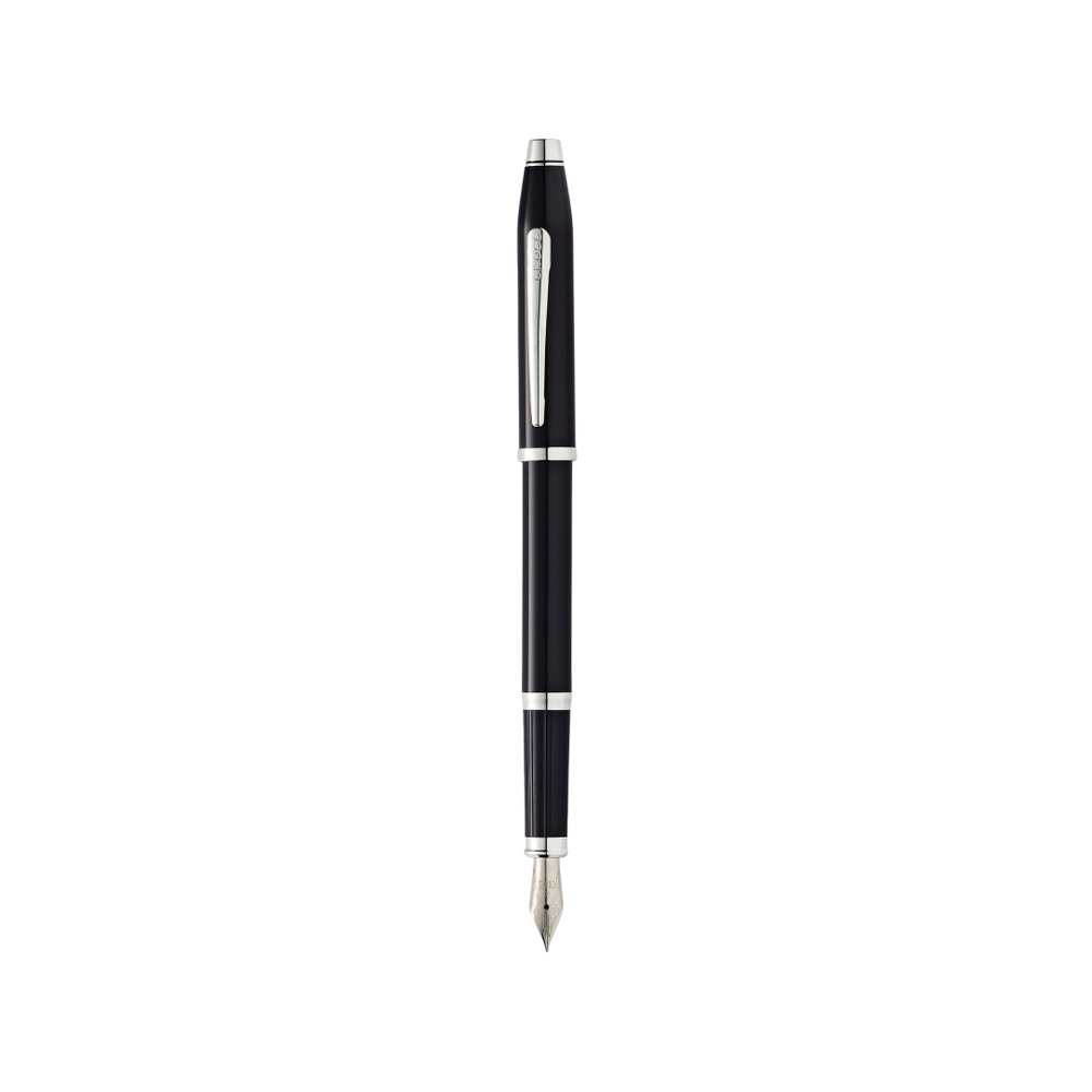 Cross Century II Black Lacquer Fountain Pen — Cross fountain pen — precision nib writing instrument, at Cityluxe Singapore stationery store