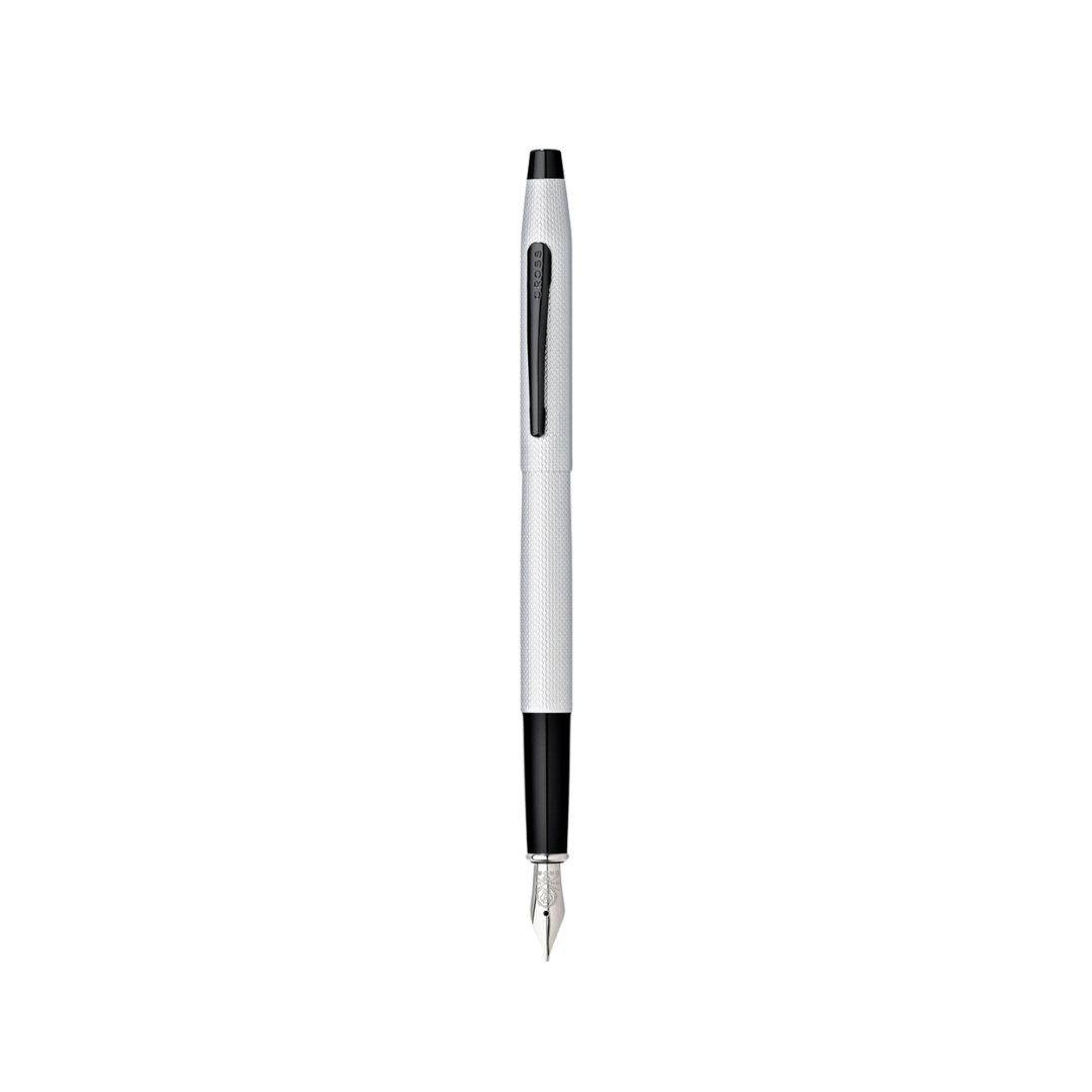 Cross Classic Century Fountain Pen in Brushed Chrome — Cross fountain pen — precision nib writing instrument, at Cityluxe Singapore stationery store