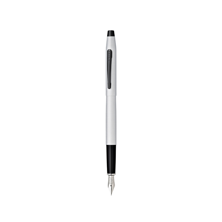 Cross Classic Century Fountain Pen in Brushed Chrome — Cross fountain pen — precision nib writing instrument, at Cityluxe Singapore stationery store