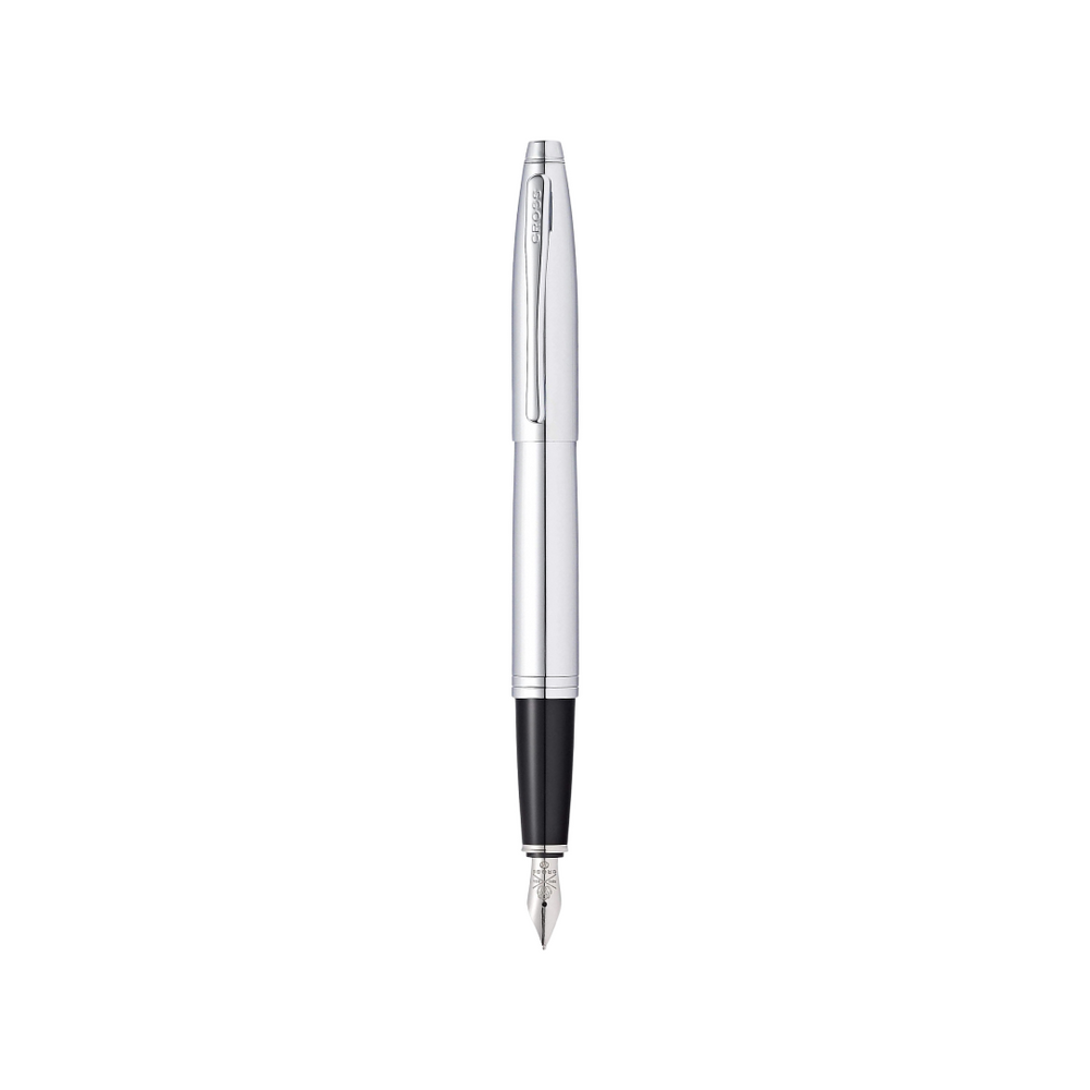 Cross Calias Polished Chrome Fountain Pen Gift Box — Cross fountain pen — precision nib writing instrument, at Cityluxe Singapore stationery store