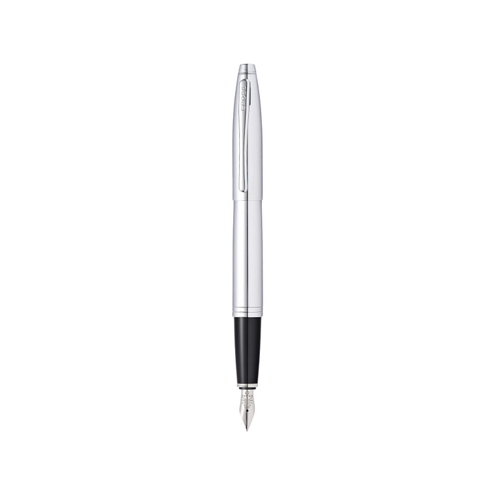 Cross Calias Polished Chrome Fountain Pen Gift Box — Cross fountain pen — precision nib writing instrument, at Cityluxe Singapore stationery store