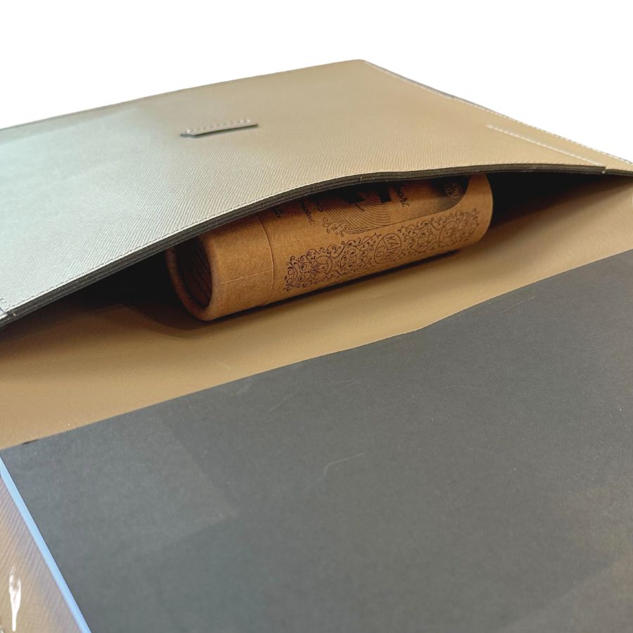InTempo A4 Pad Cover with Closure — flat lay