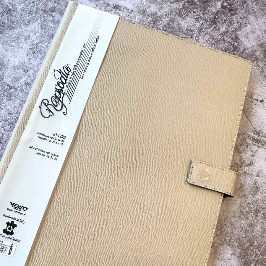 InTempo A4 Pad Cover with Closure — flat lay