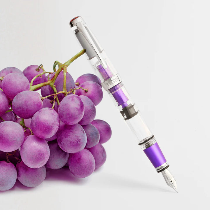 TWSBI Diamond Mini AL Fountain Pen - Grape — flat lay