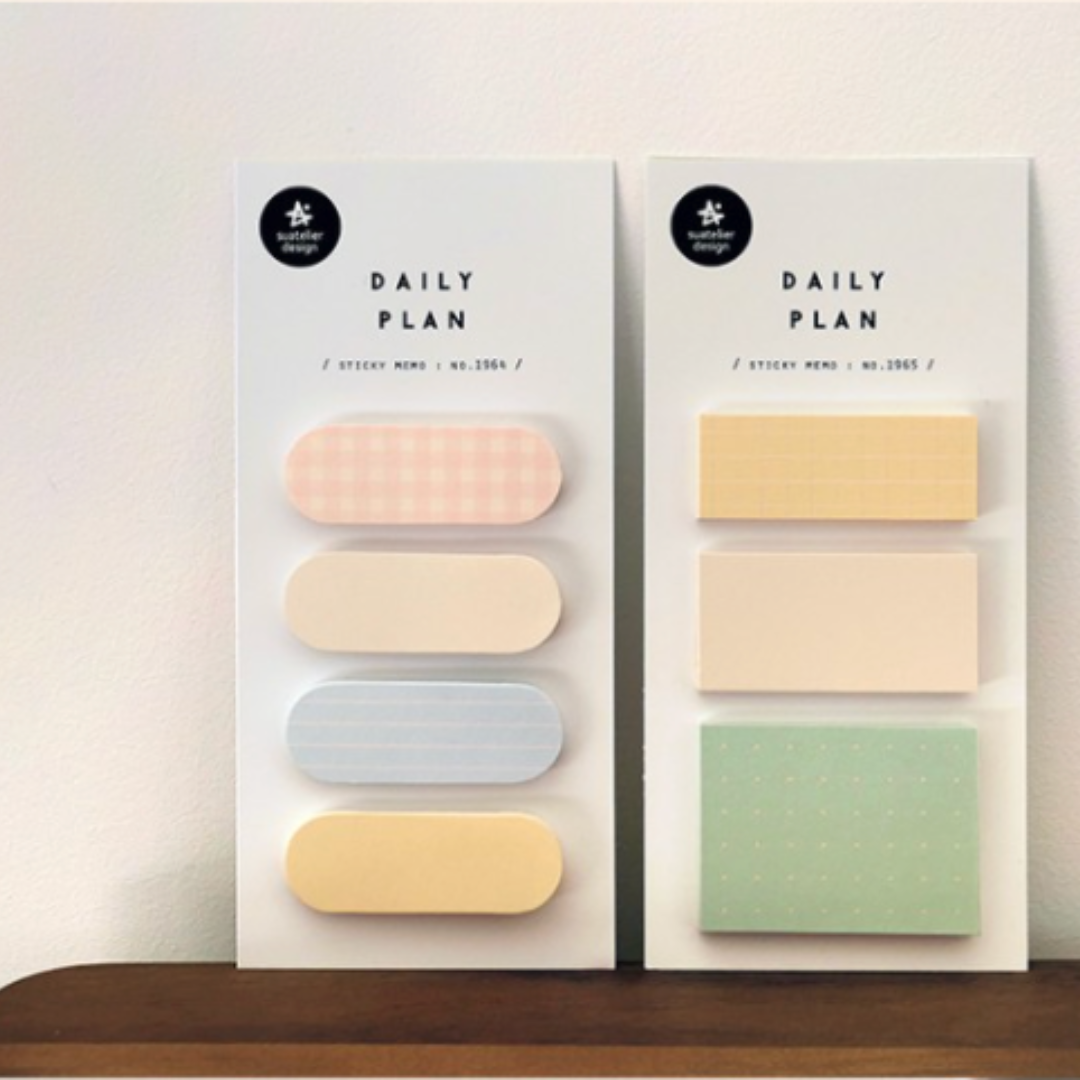 Suatelier Daily Plan Sticky Memo - .50 Pastel Grid (4) — detail view