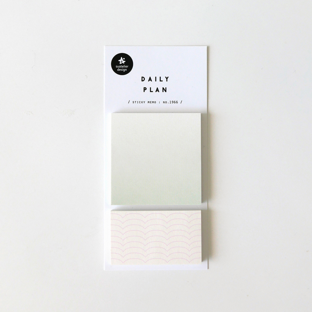 Suatelier Daily Plan Sticky Memo - .52 Gradation Green (2) — side view