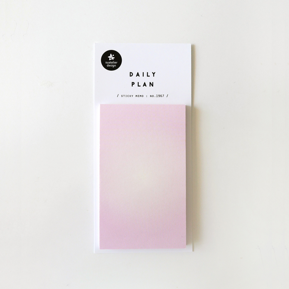 Suatelier Daily Plan Sticky Memo - .53 Pink Light (1) — side view
