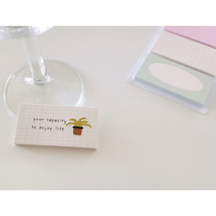 Suatelier Daily Plan Sticky Memo - .53 Pink Light (1) — flat lay