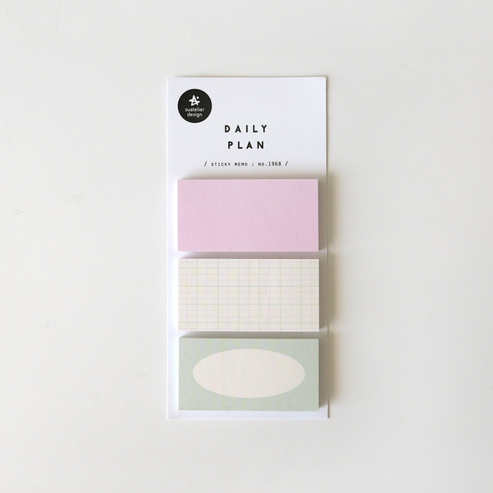 Suatelier Daily Plan Sticky Memo - .54 Pastel Title (3) — side view
