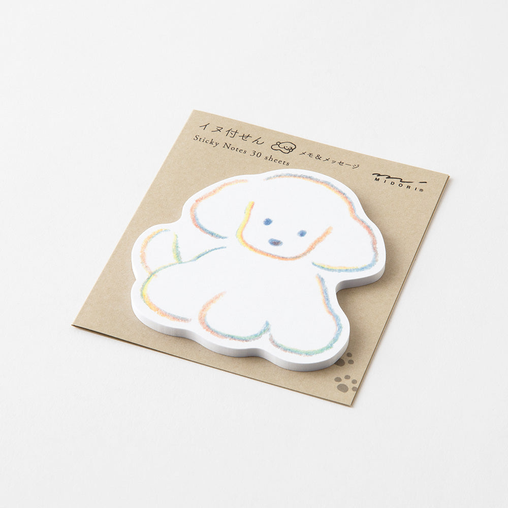 Midori Sticky Notes - Die-Cut Dog — in use