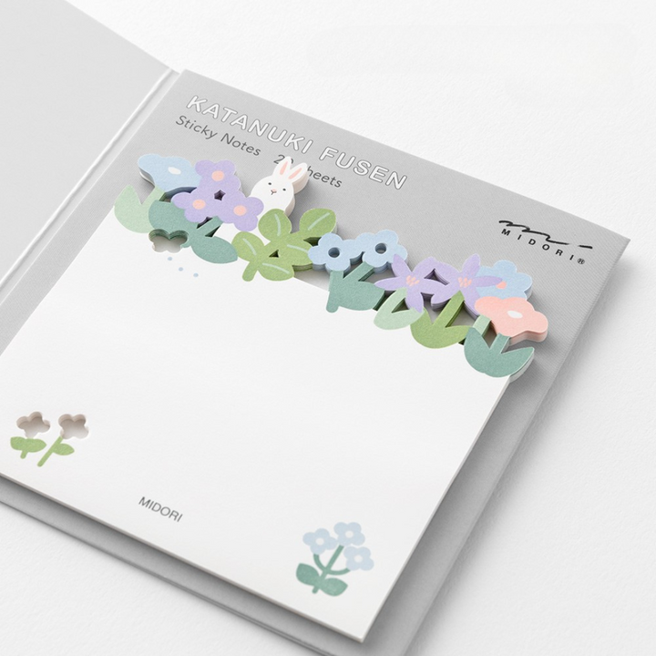 Midori Sticky Notes - Die Cutting Flower Garden — in use