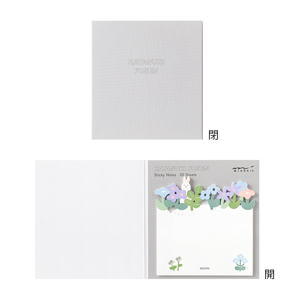 Midori Sticky Notes - Die Cutting Flower Garden — close-up
