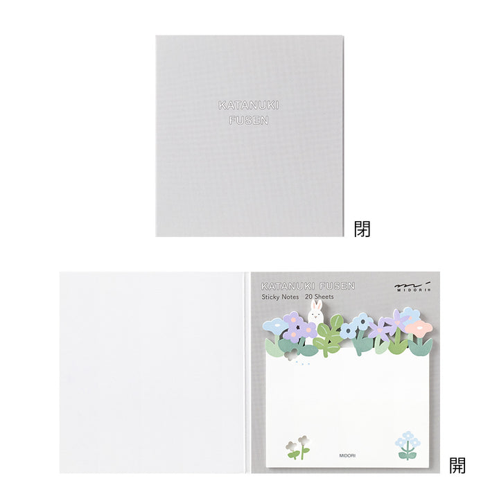 Midori Sticky Notes - Die Cutting Flower Garden — close-up