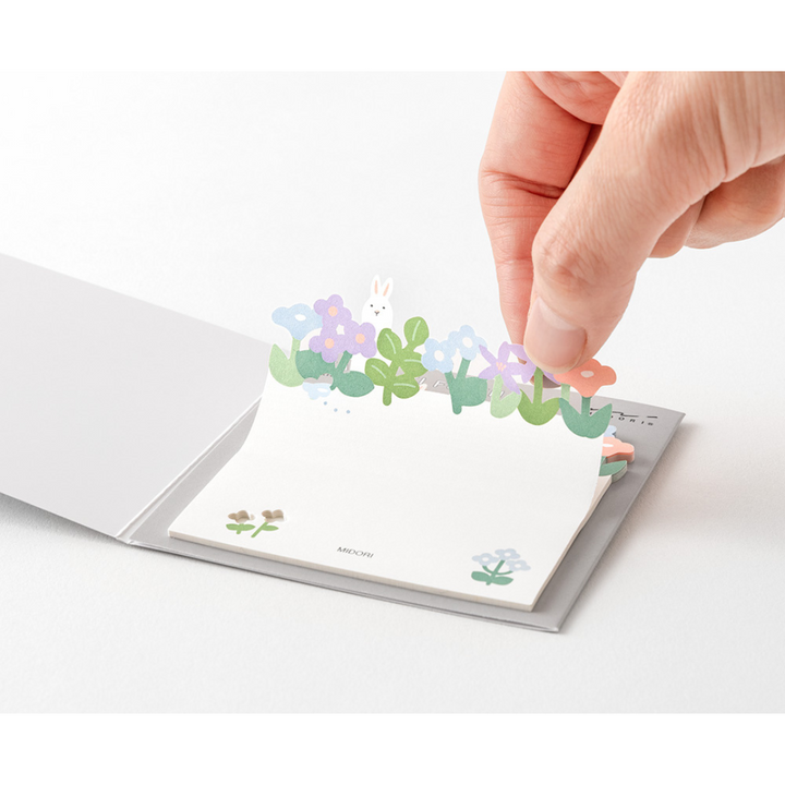 Midori Sticky Notes - Die Cutting Flower Garden — side view