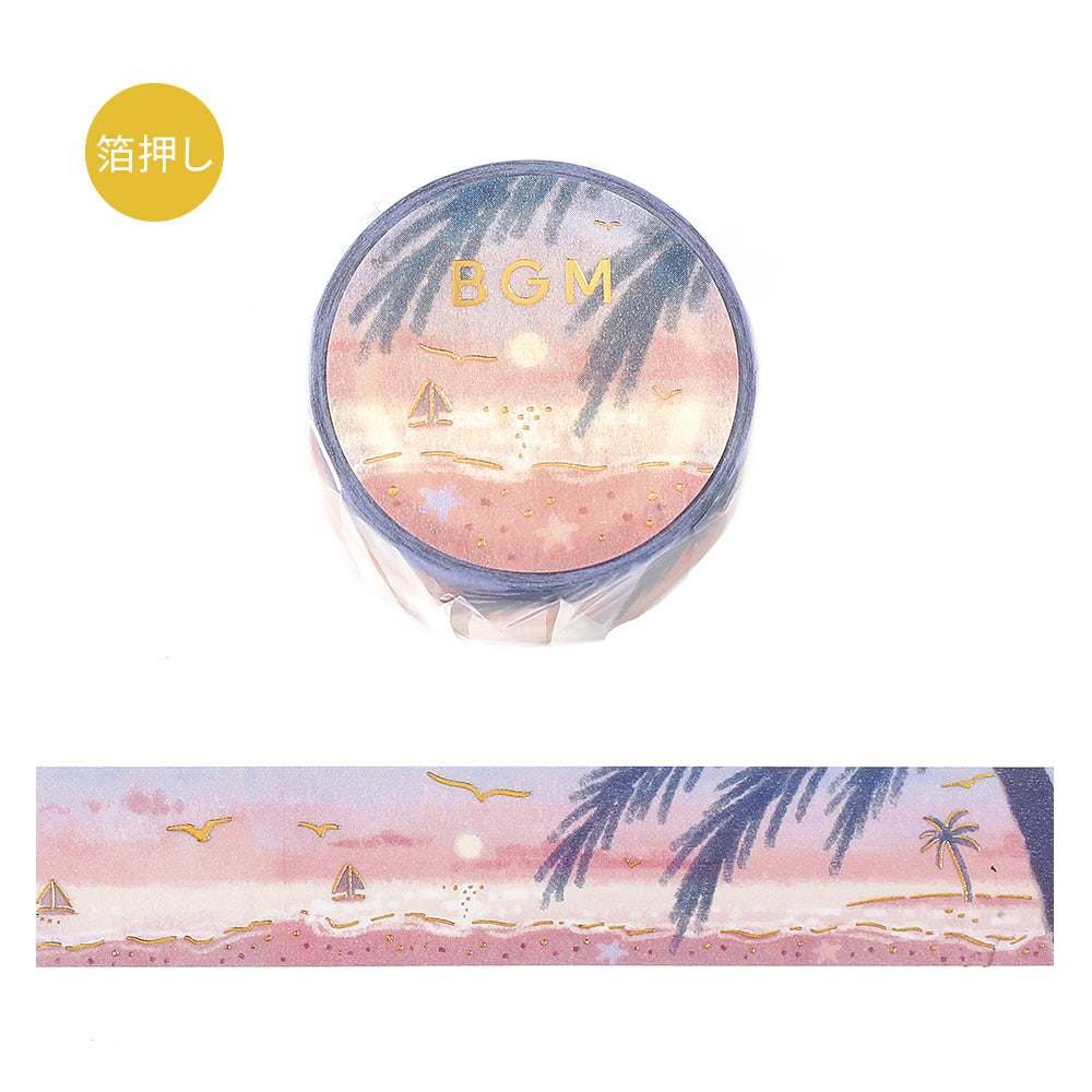 BGM Foil Stamping Masking Tape: Dreamscape - Coast — roll front