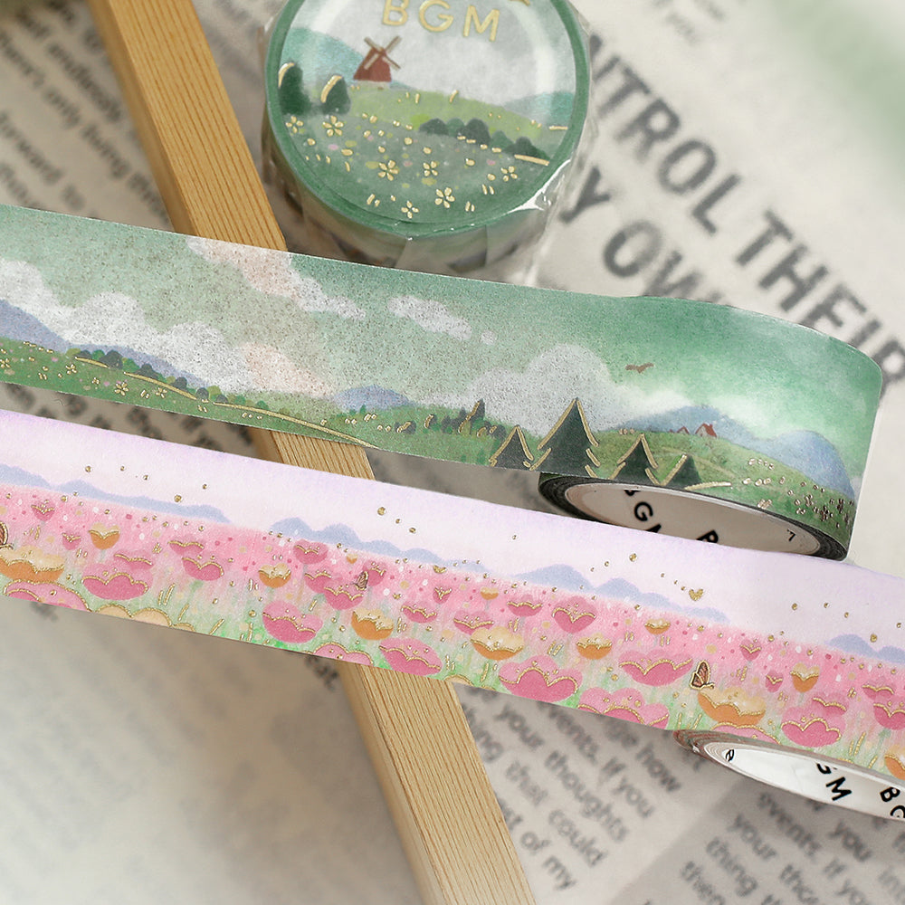 BGM Foil Stamping Masking Tape: Dreamscape - Field — colour swatch