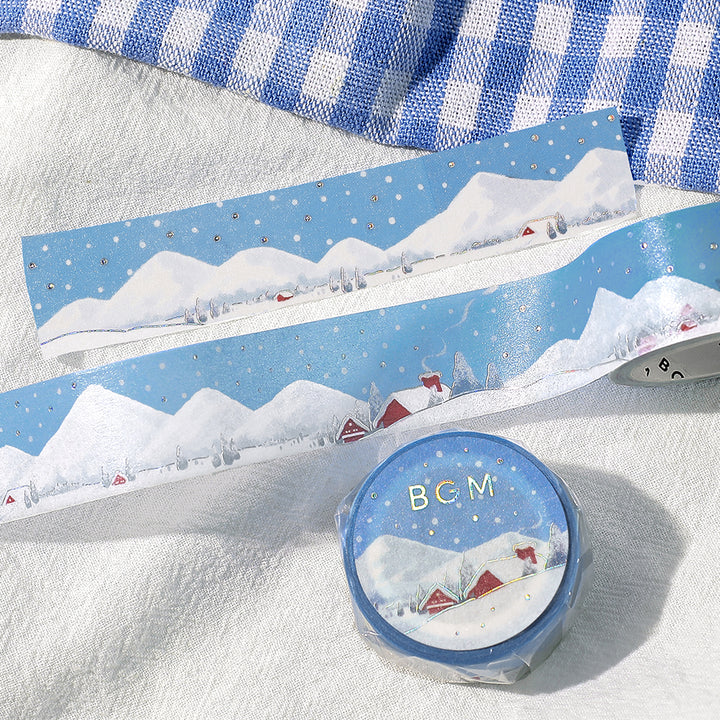 BGM Foil Stamping Masking Tape: Dreamscape - Snow Country — with packaging