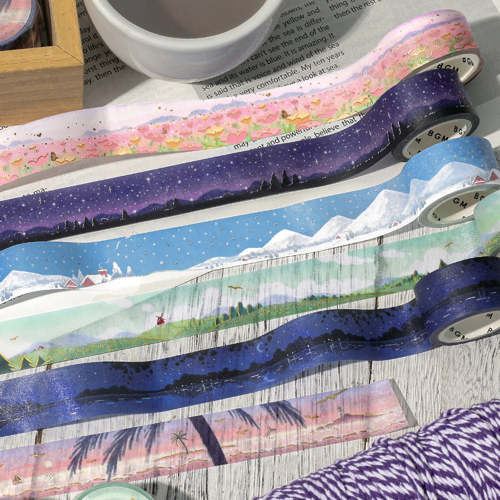 BGM Foil Stamping Masking Tape: Dreamscape - Snow Country — colour swatch