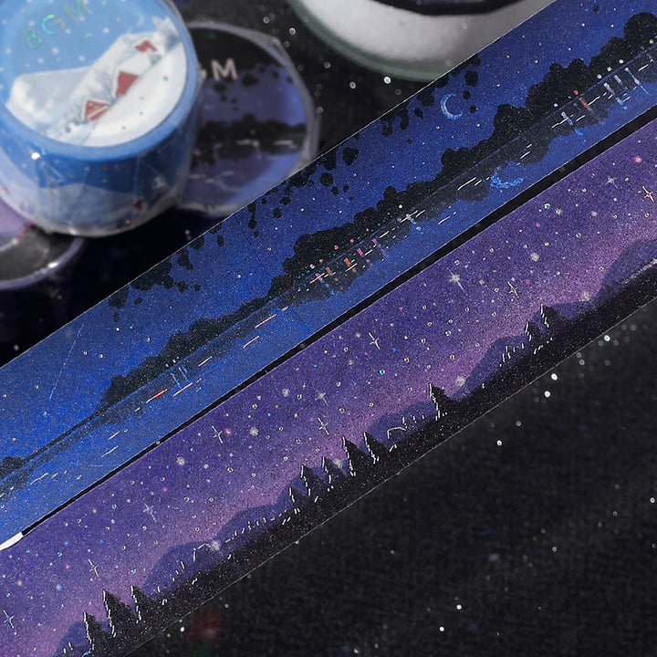 BGM Foil Stamping Masking Tape: Dreamscape - Starry Sky — with packaging