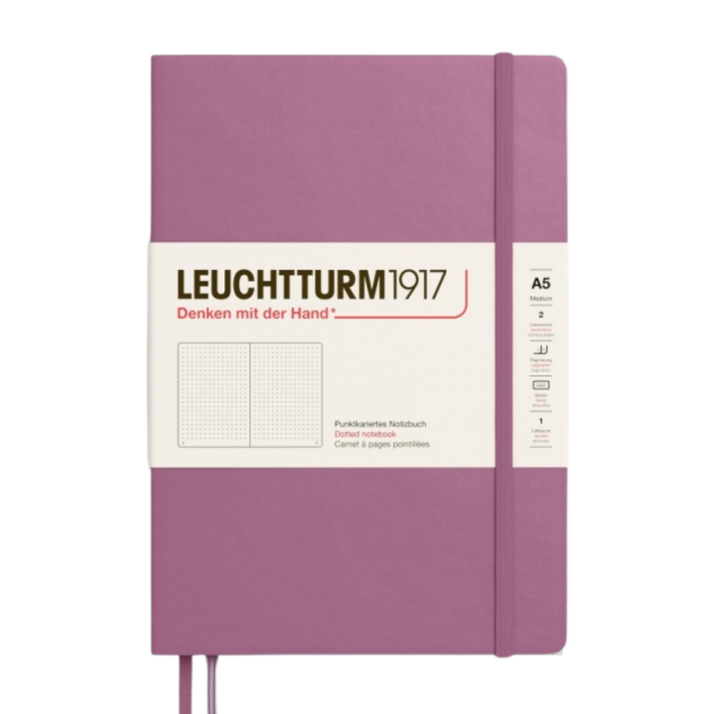 Leuchtturm1917 A5 Medium Hardcover Notebook in Dotted / Dusty Rose — Leuchtturm1917 notebook — quality writing journal with premium paper, at Cityluxe Singapore stationery store