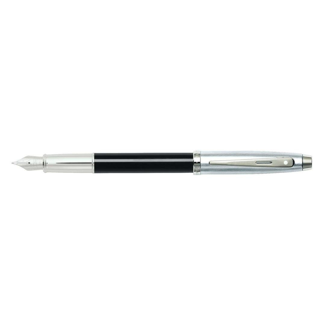 Sheaffer 100 E9313 Black and Chrome  With Chrome Trims Fountain Pen (WW30) — Sheaffer fountain pen — precision nib writing instrument, at Cityluxe Singapore stationery store