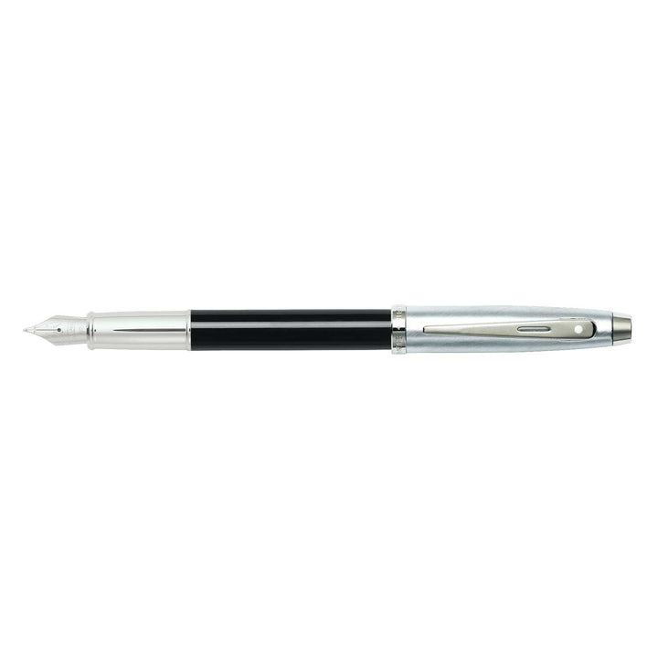 Sheaffer 100 E9313 Black and Chrome  With Chrome Trims Fountain Pen (WW30) — Sheaffer fountain pen — precision nib writing instrument, at Cityluxe Singapore stationery store
