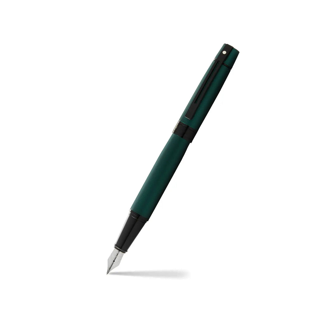 Sheaffer 300 E9346 Matte Green With Black Trims Fountain Pen  (WW30) — Sheaffer fountain pen — precision nib writing instrument, at Cityluxe Singapore stationery store