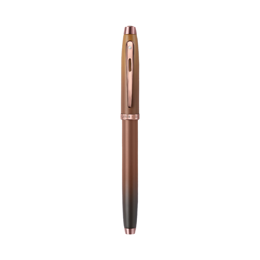 Sheaffer 100 E9374 Coffee Edition With PVD Trims Fountain Pen (WW30 Coffee) — Sheaffer fountain pen — precision nib writing instrument, at Cityluxe Singapore stationery store