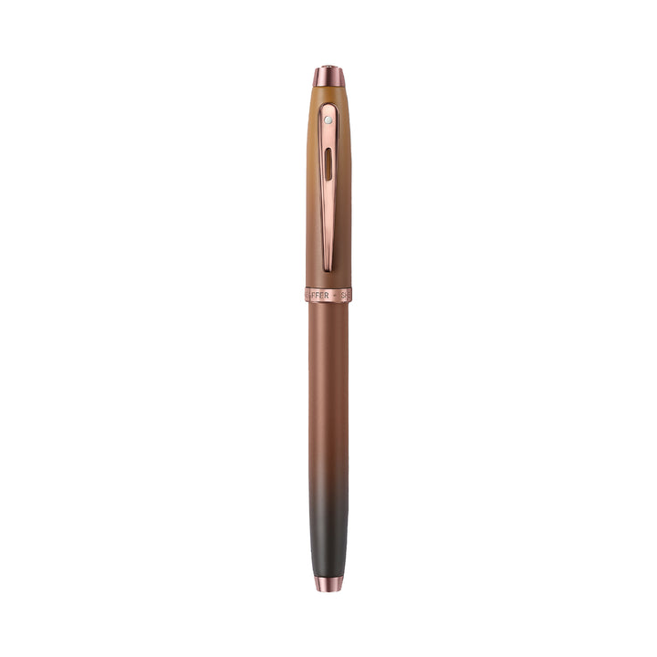 Sheaffer 100 E9374 Coffee Edition With PVD Trims Fountain Pen (WW30 Coffee) — Sheaffer fountain pen — precision nib writing instrument, at Cityluxe Singapore stationery store