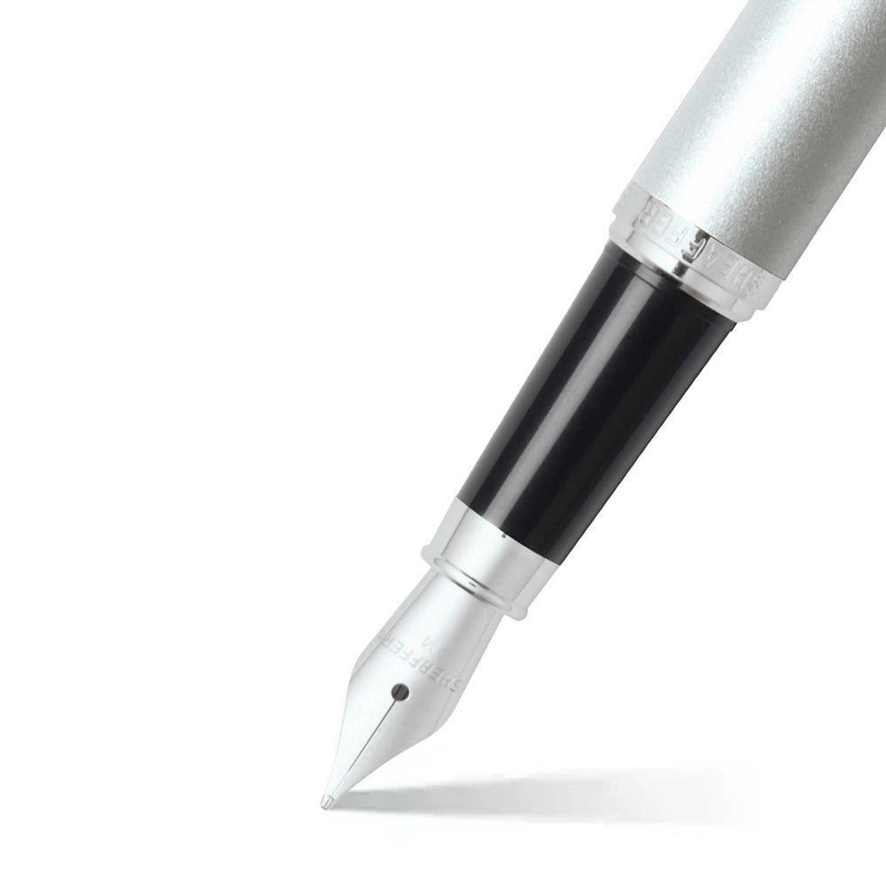 Sheaffer  VFM E9400 Strobe Silver Fountain Pen — Sheaffer fountain pen — precision nib writing instrument, at Cityluxe Singapore stationery store