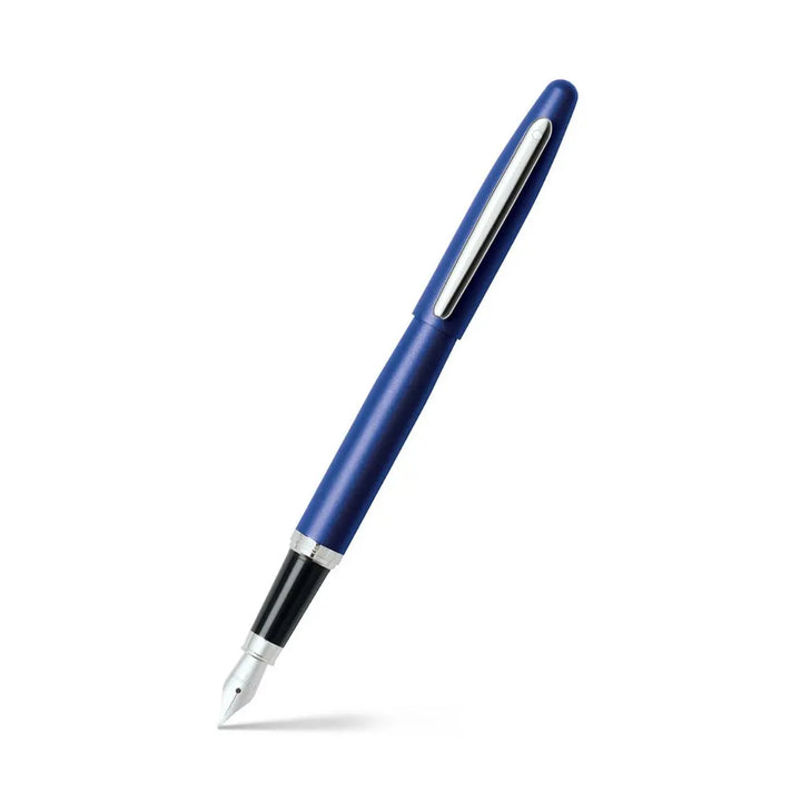 Sheaffer VFM E9401 Neon Blue Fountain Pen With Chrome Trims (WW31) — Sheaffer fountain pen — precision nib writing instrument, at Cityluxe Singapore stationery store