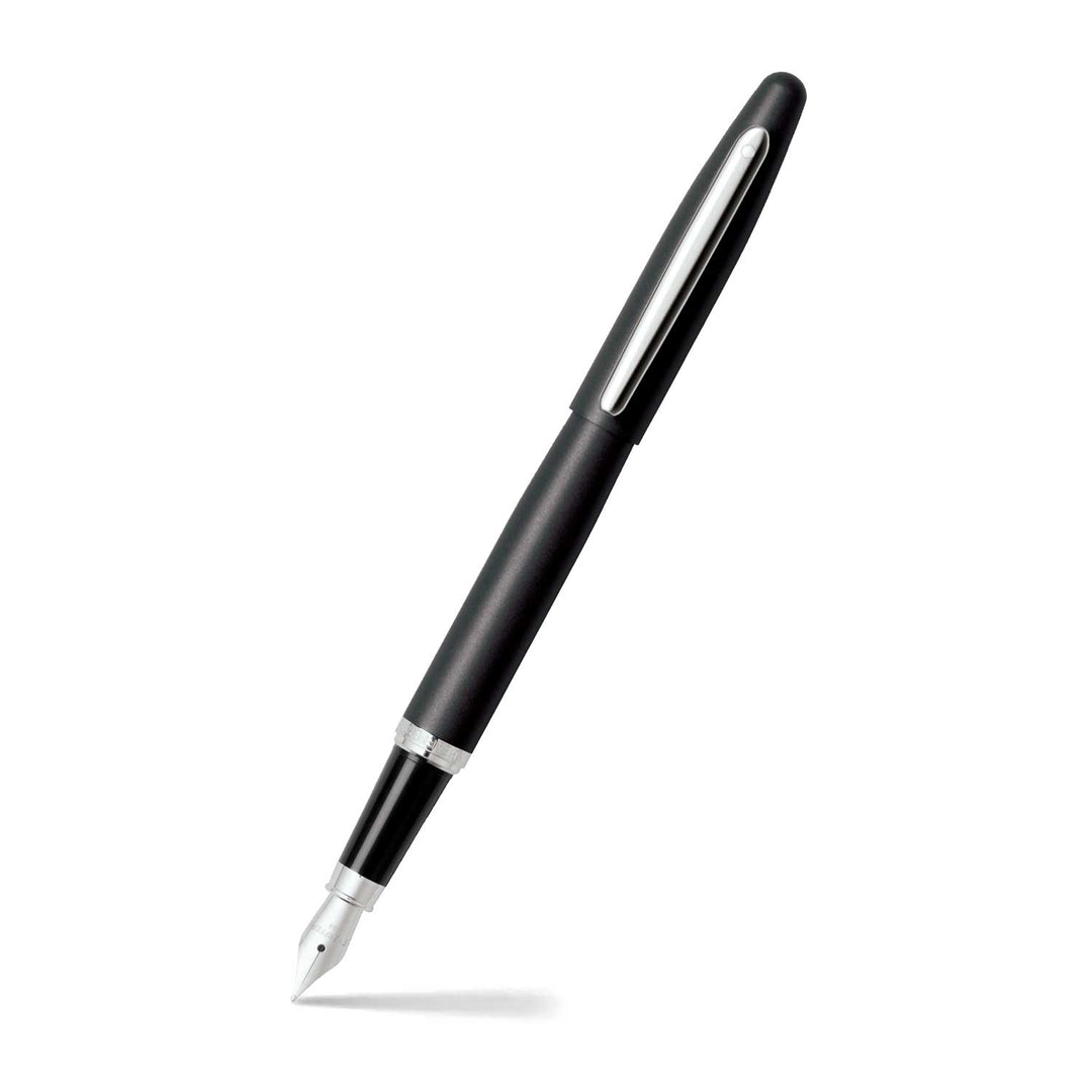 Sheaffer  VFM E9405 Matte Black With Chrome Trims Fountain Pen (WW31) — Sheaffer fountain pen — precision nib writing instrument, at Cityluxe Singapore stationery store