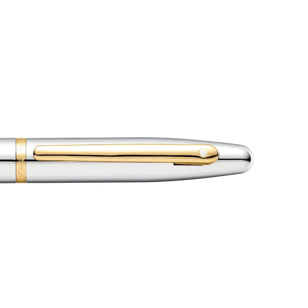 Sheaffer VFM E9422 Polished Chrome with Gold Trims Fountain Pen (WW31) — Sheaffer fountain pen — precision nib writing instrument, at Cityluxe Singapore stationery store