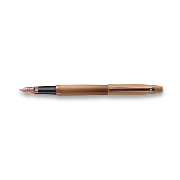 Sheaffer VFM E9428 Coffee Edition Matt Brown  With Regal Brown PVD Trims Fountain Pen (WW31 Coffee) — Sheaffer fountain pen — precision nib writing instrument, at Cityluxe Singapore stationery store