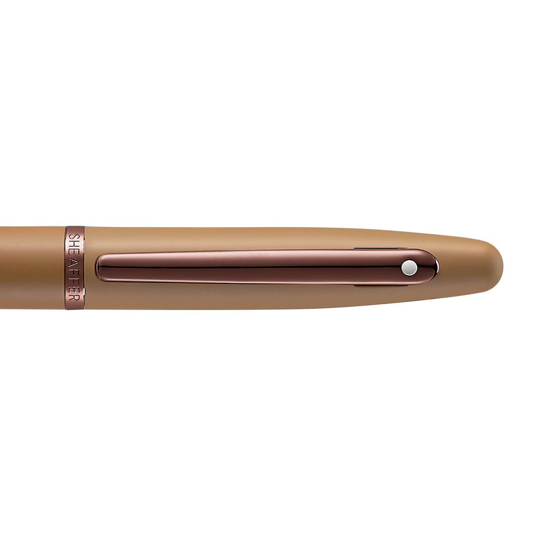 Sheaffer VFM E9428 Coffee Edition Matt Brown  With Regal Brown PVD Trims Fountain Pen (WW31 Coffee) — Sheaffer fountain pen — precision nib writing instrument, at Cityluxe Singapore stationery store
