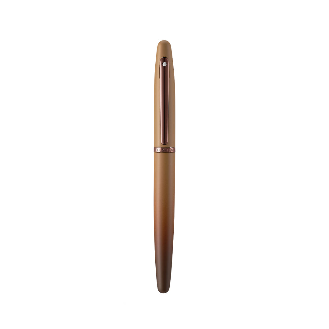 Sheaffer VFM E9428 Coffee Edition Matt Brown  With Regal Brown PVD Trims Fountain Pen (WW31 Coffee) — Sheaffer fountain pen — precision nib writing instrument, at Cityluxe Singapore stationery store