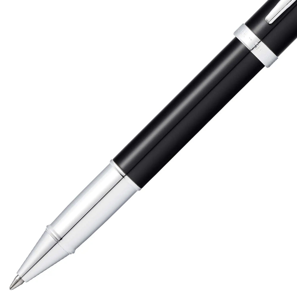 Sheaffer 100 E9338 Glossy Black Lacquer Rollerball Pen (WW30) — Sheaffer rollerball pen — fluid gel ink writing instrument, at Cityluxe Singapore