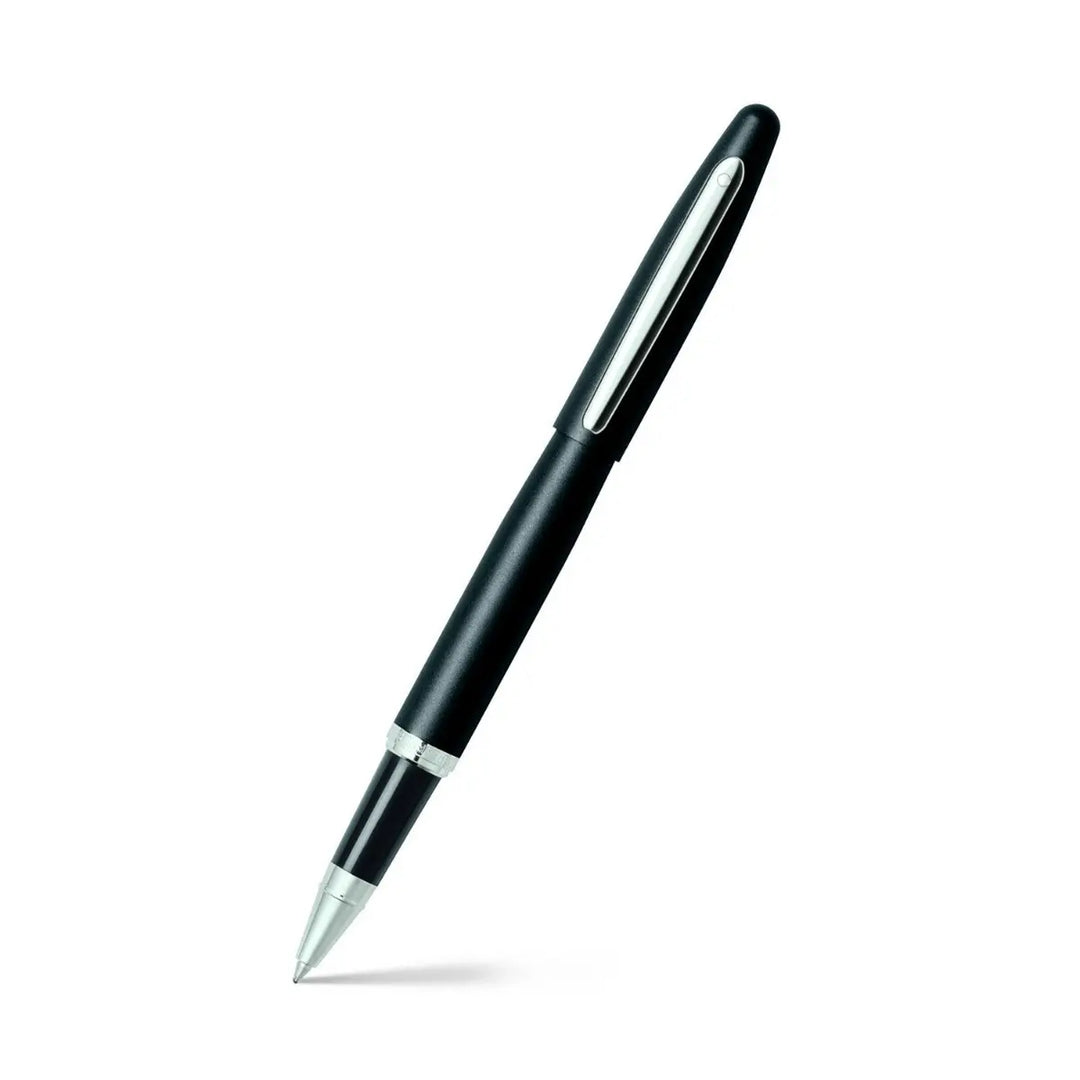 Sheaffer  VFM E9405 Matte Black With Chrome Trims Rollerball Pen (WW31) — Sheaffer rollerball pen — fluid gel ink writing instrument, at Cityluxe Singapore