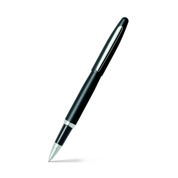 Sheaffer  VFM E9405 Matte Black With Chrome Trims Rollerball Pen (WW31) — Sheaffer rollerball pen — fluid gel ink writing instrument, at Cityluxe Singapore
