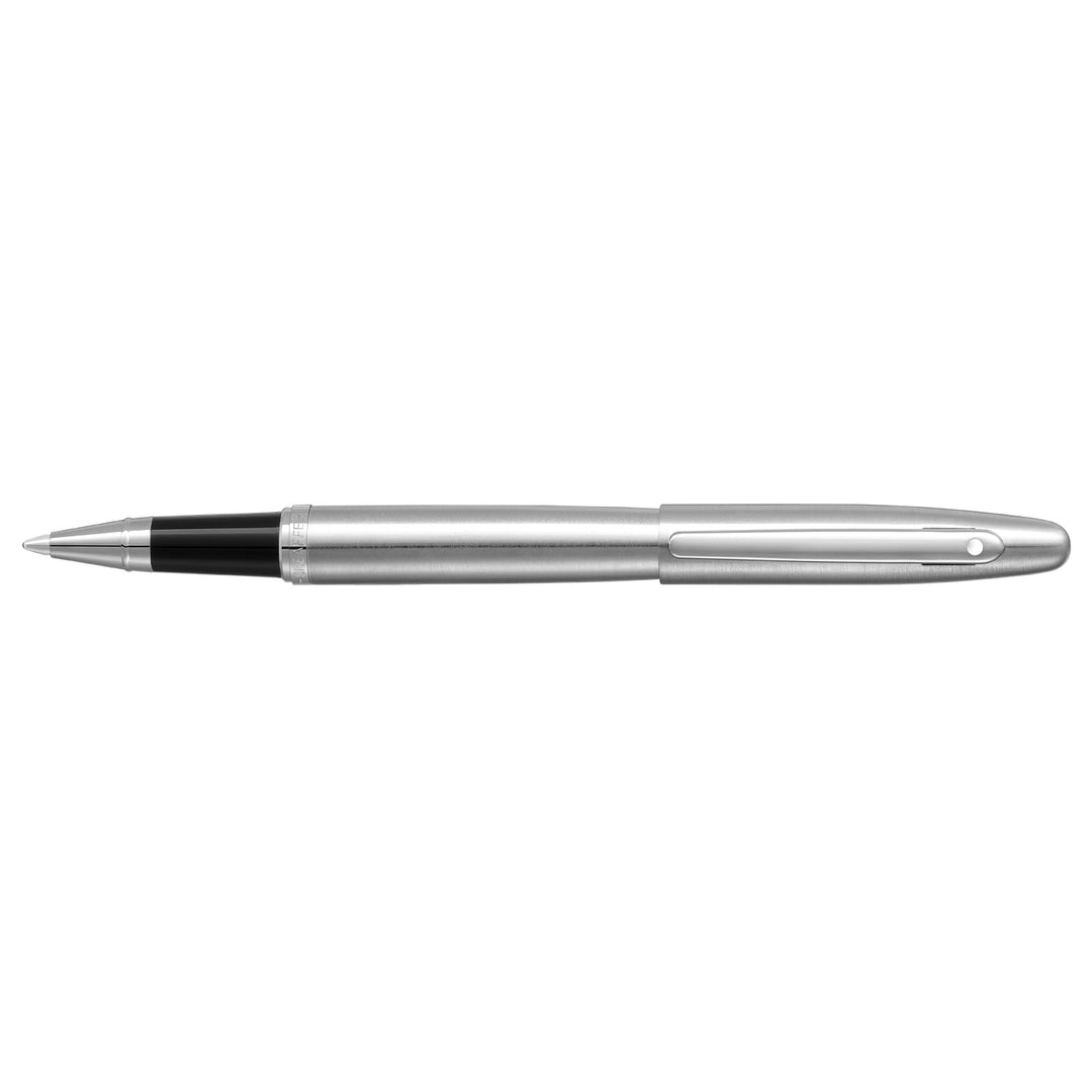 Sheaffer  VFM 9426 Brushed Chrome  With Chrome Trim Rollerball Pen (WW31) — Sheaffer rollerball pen — fluid gel ink writing instrument, at Cityluxe Singapore