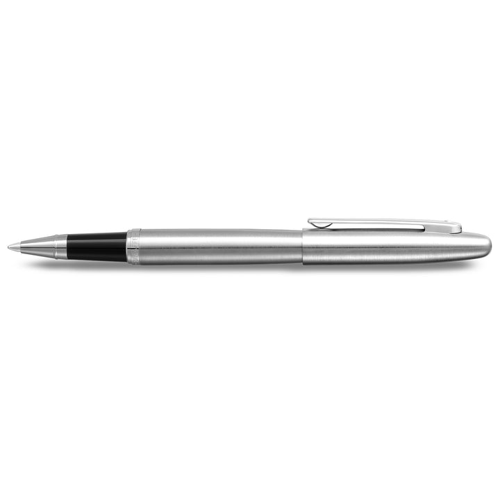Sheaffer  VFM 9426 Brushed Chrome  With Chrome Trim Rollerball Pen (WW31) — Sheaffer rollerball pen — fluid gel ink writing instrument, at Cityluxe Singapore