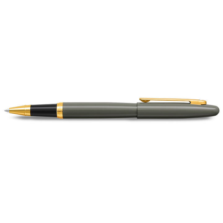 Sheaffer VFM E9427 Glossy Light Gray  With PVD Gold-Tone Trim Rollerball Pen (WW31) — Sheaffer rollerball pen — fluid gel ink writing instrument, at Cityluxe Singapore