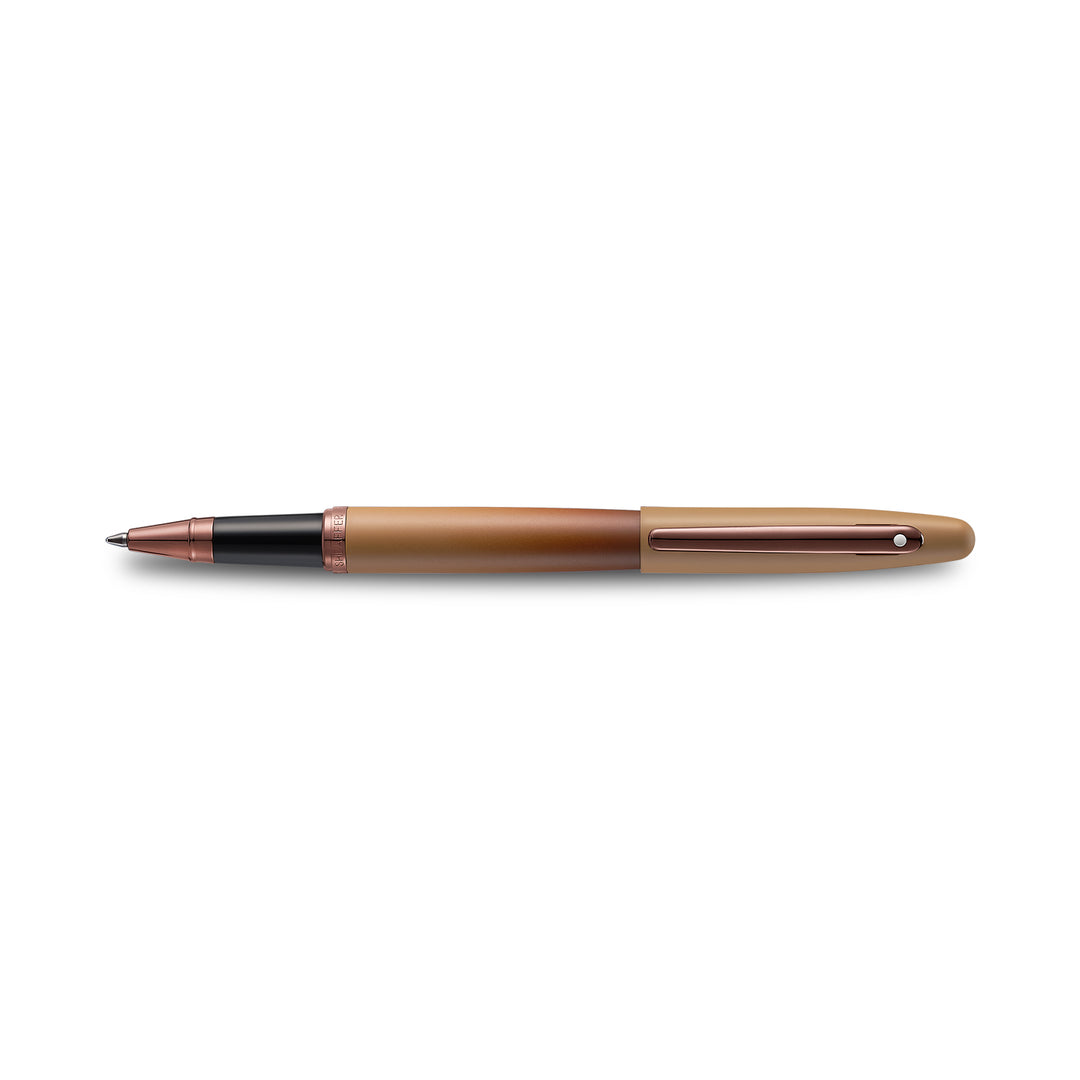 Sheaffer VFM E9428 Coffee Edition Matt Brown With Regal Brown PVD Trims Rollerball Pen (WW31 Coffee) — with packaging