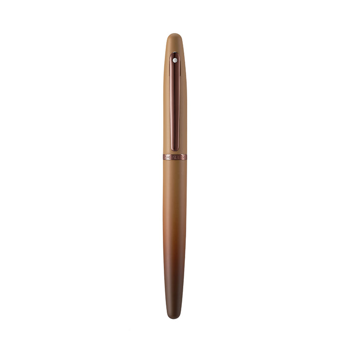 Sheaffer VFM E9428 Coffee Edition Matt Brown With Regal Brown PVD Trims Rollerball Pen (WW31 Coffee) — barrel detail