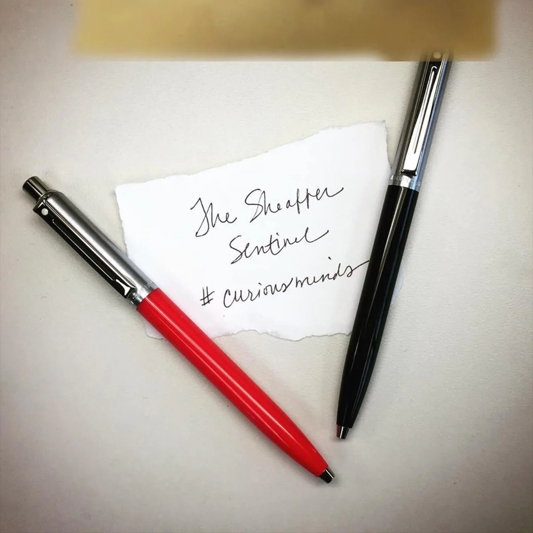 Sheaffer Sentinel Black and Chrome Ballpoint Pen With Chrome Trims (WW31) — Sheaffer ballpoint pen — reliable smooth-writing everyday pen, at Cityluxe Singapore