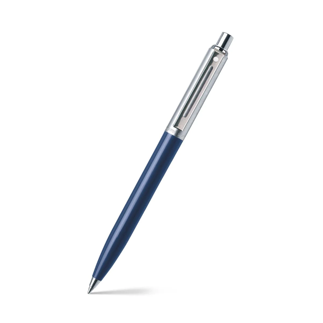 Sheaffer Sentinel Blue and Chrome Ballpoint Pen With Chrome Trims (WW31) — Sheaffer ballpoint pen — reliable smooth-writing everyday pen, at Cityluxe Singapore
